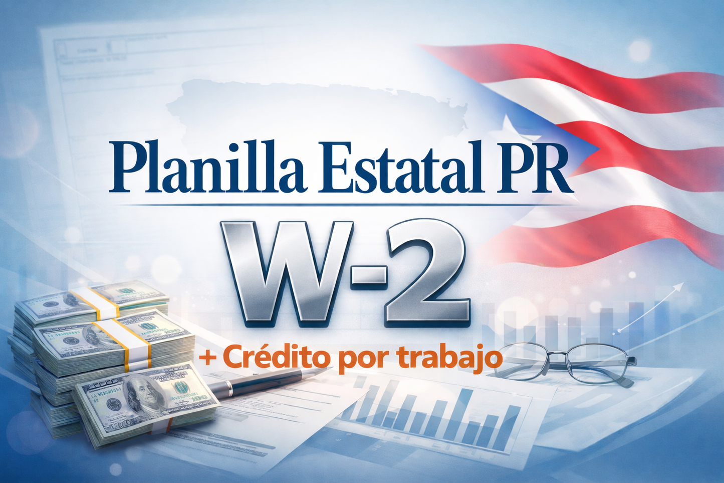 Planilla Estatal con W2 (máx. 2) incluido crédito por trabajo, dependientes, intereses hipotecarios